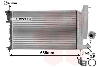 VAN WEZEL radiatorius, variklio aušinimas 09002155